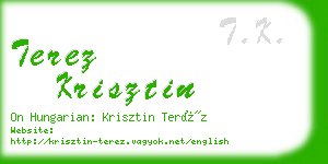 terez krisztin business card